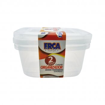 ORGANIZADOR QUADRADO GG TRANSP 1300ml